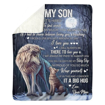 To My Son - From Mom - Wolfblanket - A323 - Premium Blanket