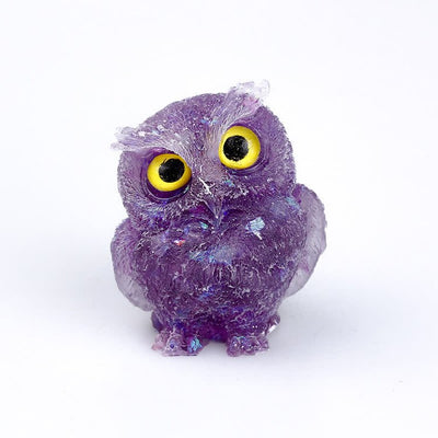 Natural Crystal Owl Gemstone Decoration