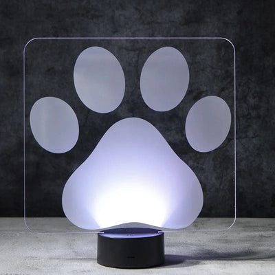 Dog Paw 3D Illusion Lamp