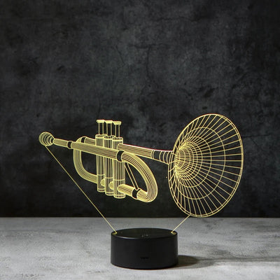 Trumpet 3D Illusion Lamp
