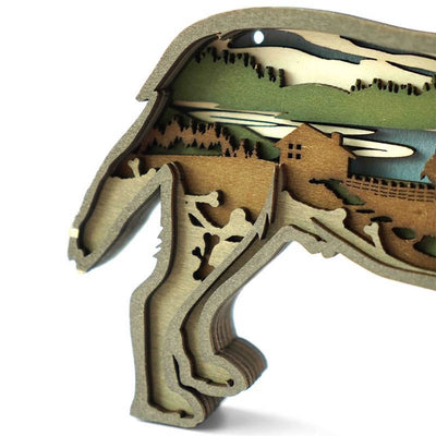 Labrador Carving Handcraft Gift